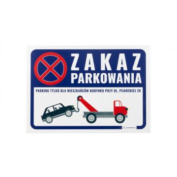 Warnschild Parkverbot PVC 3mm - Abmessungen 420x297mm (A3) - UV-Druck - TOZ001