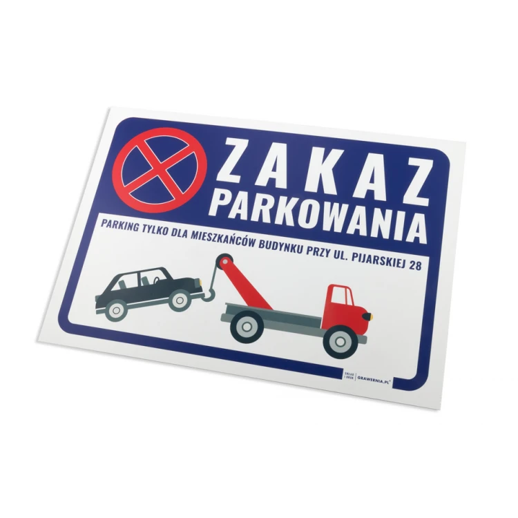 Warnschild Parkverbot PVC 3mm - Abmessungen 420x297mm (A3) - UV-Druck - TOZ001