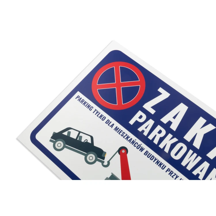 Warnschild Parkverbot PVC 3mm - Abmessungen 420x297mm (A3) - UV-Druck - TOZ001