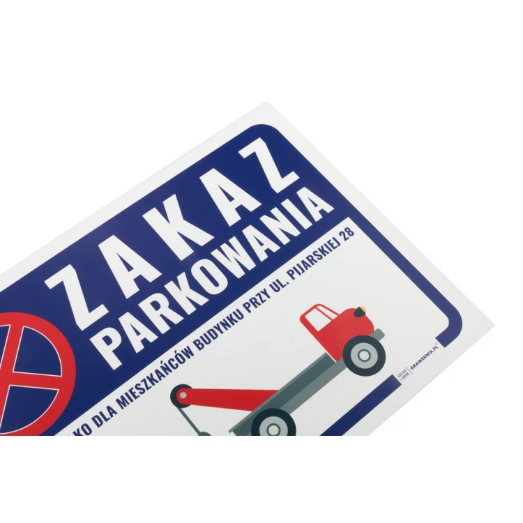 Warnschild Parkverbot PVC 3mm - Abmessungen 420x297mm (A3) - UV-Druck - TOZ001