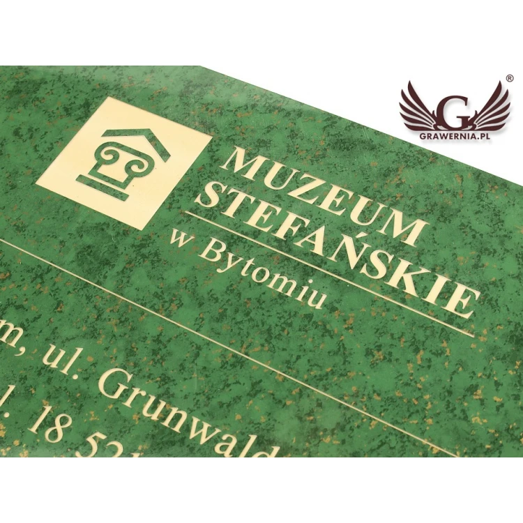 Dekorative Plakette - grüner Marmor - Abm. 297x210mm (Format A4)
