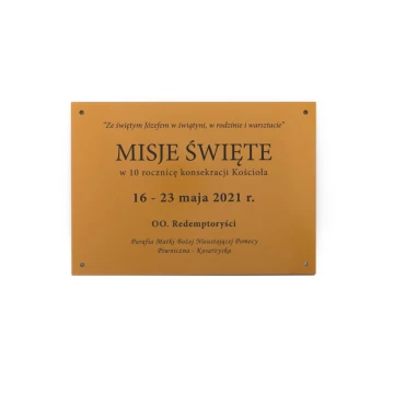 Gravierte Gedenktafel - Goldene Perlmutt, matte Gravierlaminat - Abmessungen 297x210mm - TAB134