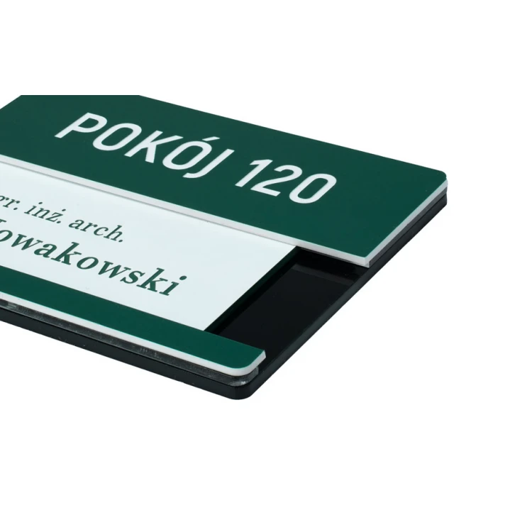 Multicolor Türschild mit austauschbarem Einleger - Abmessungen 100x76mm - SPD040