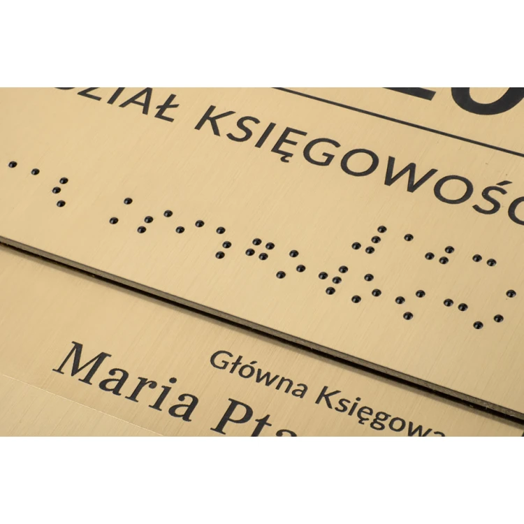 Türschild mit austauschbaren Einsätzen und Braille-Alphabet - Abm. 148x210mm - SPD041