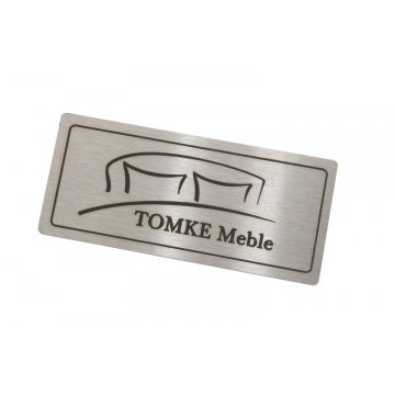 Gravierte Stahlplatte für Produkte - Abm. 52x23x1mm - TAB087