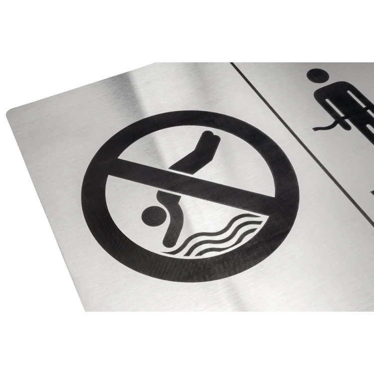 Stahlschild für das Schwimmbad - Abm. 297x210mm (A4) - TAB341