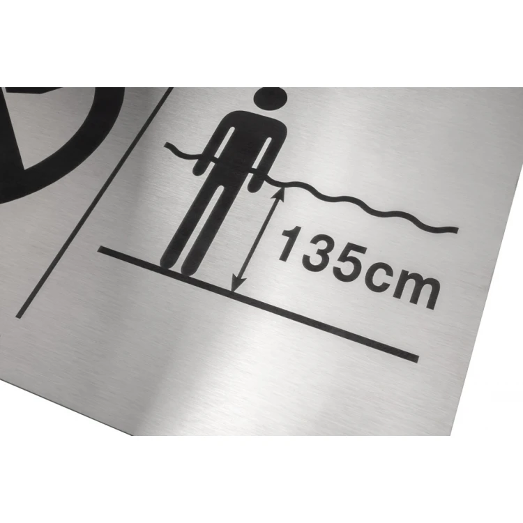 Stahlschild für das Schwimmbad - Abm. 297x210mm (A4) - TAB341