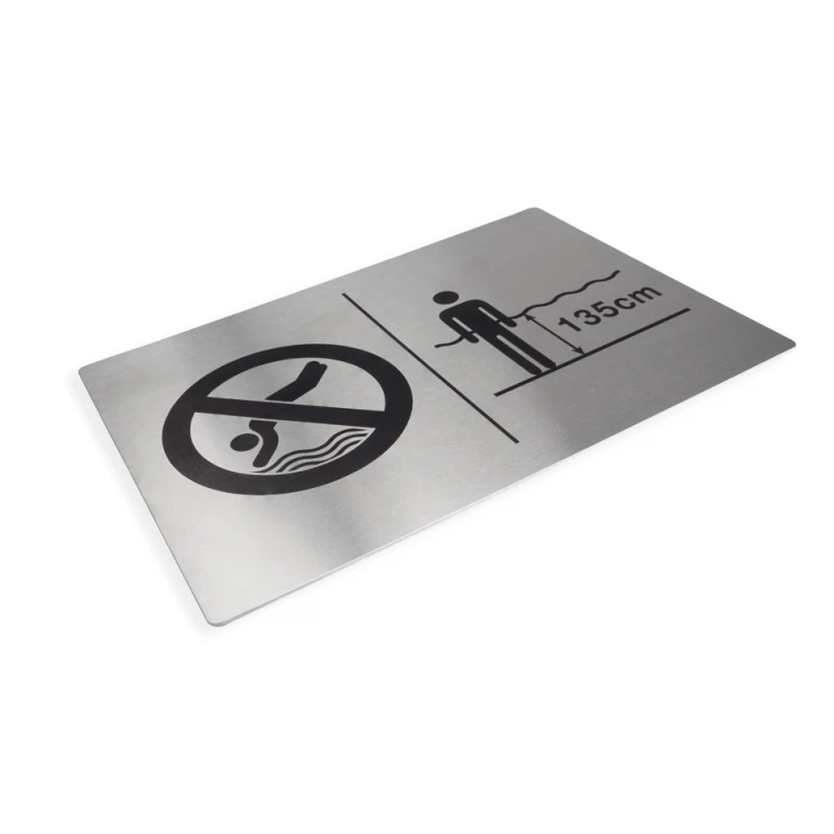 Stahlschild für das Schwimmbad - Abm. 297x210mm (A4) - TAB341