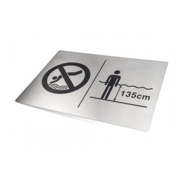 Stahlschild für das Schwimmbad - Abm. 297x210mm (A4) - TAB341