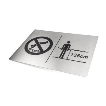 Stahlschild für das Schwimmbad - Abm. 297x210mm (A4) - TAB341