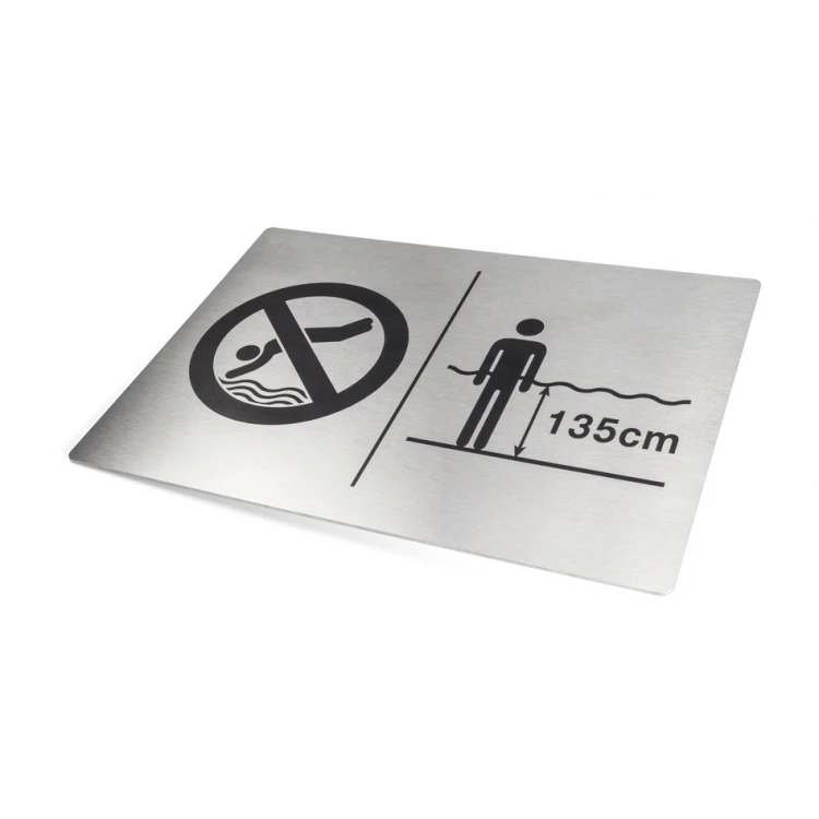 Stahlschild für das Schwimmbad - Abm. 297x210mm (A4) - TAB341