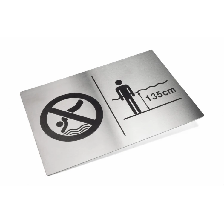 Stahlschild für das Schwimmbad - Abm. 297x210mm (A4) - TAB341