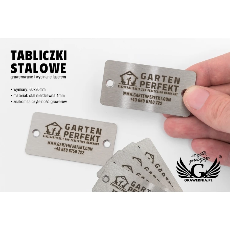 STEELPLATTE für Produkte - Abm. 60x30x1mm - TAB077