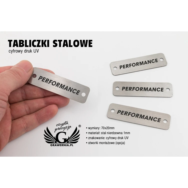 Metallschild für Produkte - Abm. 70x20x1mm - TAB084