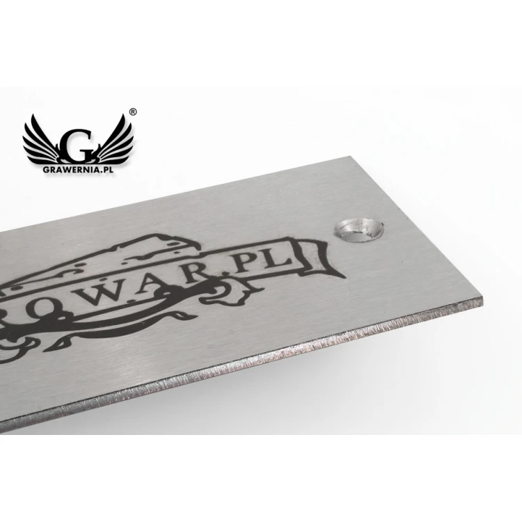 Stahlschild für Produkte - Abm. 60x30x1mm - TAB088