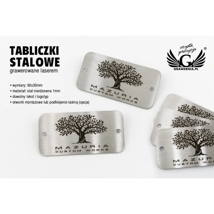 STEELPLATTE für Produkte - Abm. 60x30x1mm - TAB096