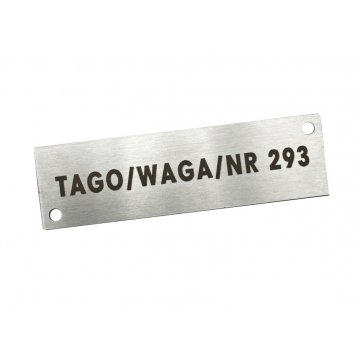 Stahlplatte für Produkte - Abm. 70x20x1mm