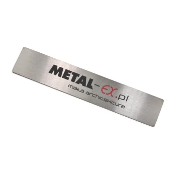 Stahlplatte für Produkte - Abm. 69x13,5x1mm - UV-Druck