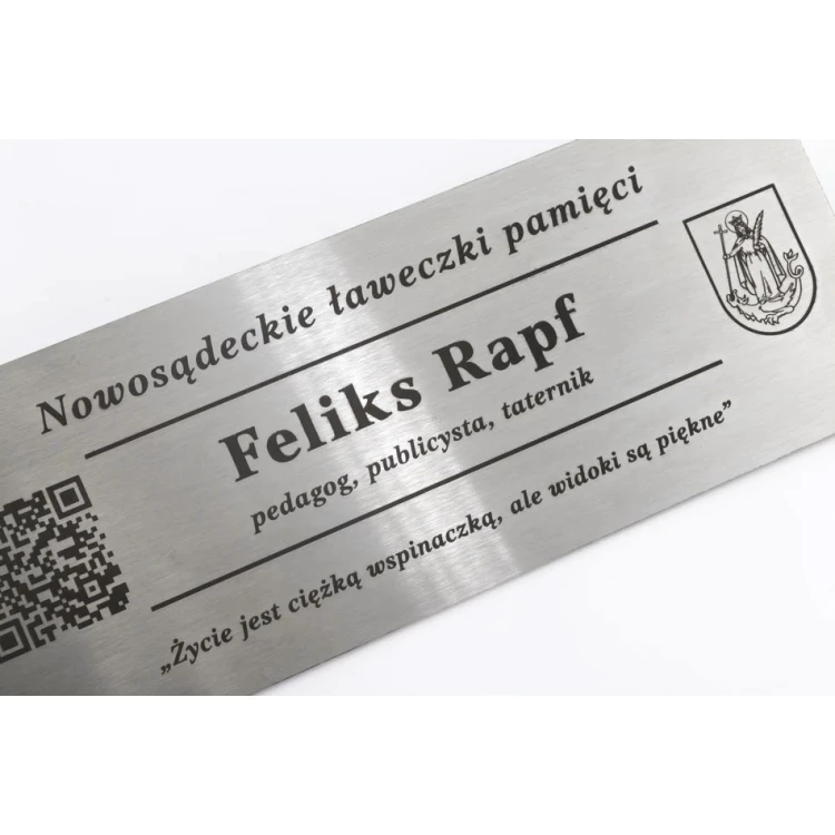 Gedenk-Stahlplatte - Abm. 200x75x1mm