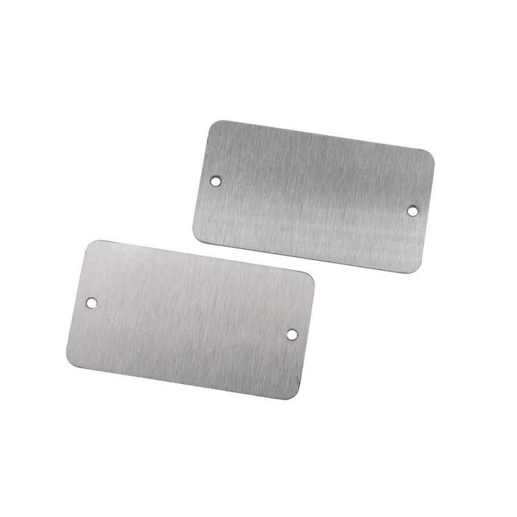 Stahlplatte mit individueller Gravur - Abmessungen 45x25x1mm - TS039