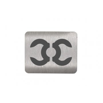 Stahlplatte mit individueller Gravur - Abmessungen 20x25x1mm - TS036