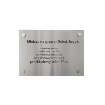 Stahlplatte mit individueller Gravur - Abmessungen 297x210x2mm - TAB105