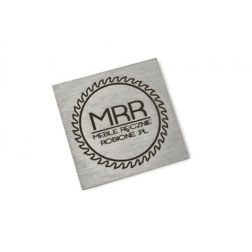 STEELPLATTE mit dem LOGO IHRES UNTERNEHMENS - Abmessungen 40x40x1mm