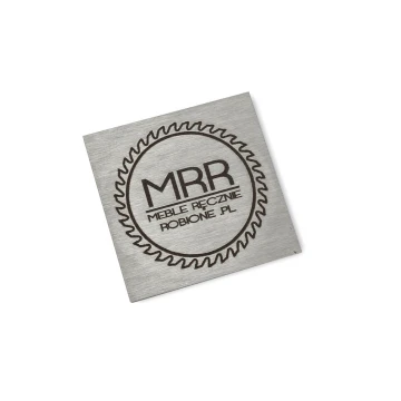 STEELPLATTE mit dem LOGO IHRES UNTERNEHMENS - Abmessungen 40x40x1mm