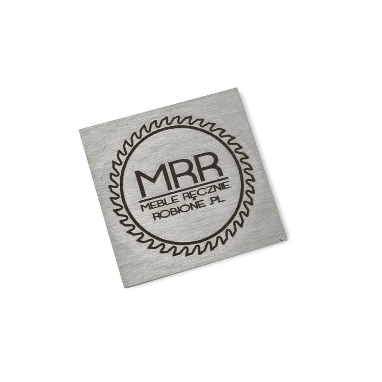 STEELPLATTE mit dem LOGO IHRES UNTERNEHMENS - Abmessungen 40x40x1mm