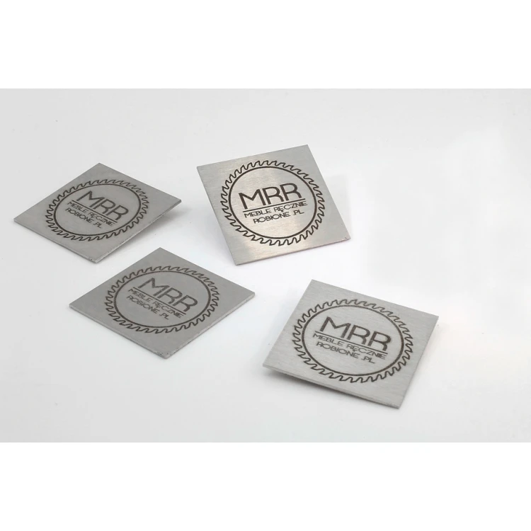 STEELPLATTE mit dem LOGO IHRES UNTERNEHMENS - Abmessungen 40x40x1mm