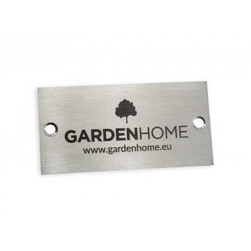 STAHLPLATTE mit LOGO IHRES UNTERNEHMENS - Abmessungen 80x40x1mm