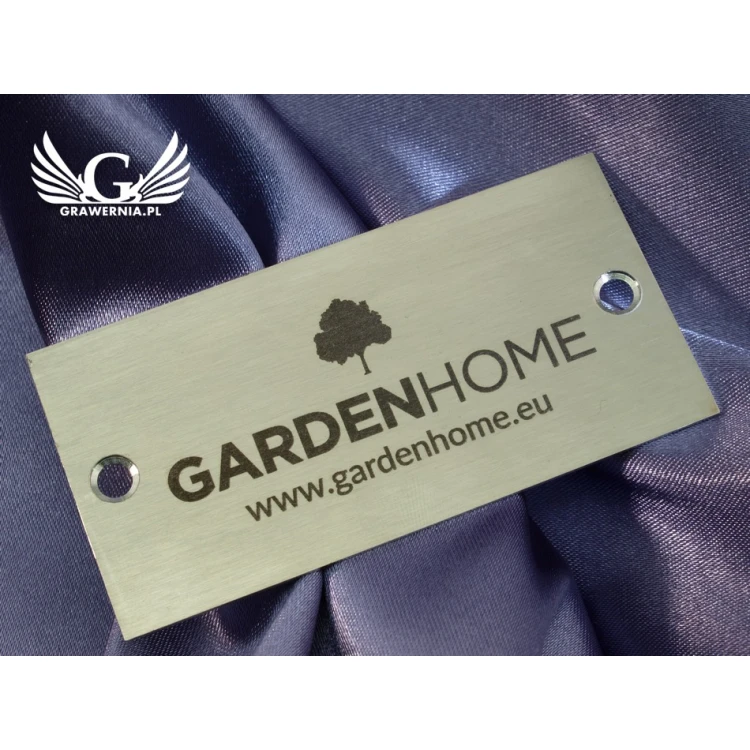 STAHLPLATTE mit LOGO IHRES UNTERNEHMENS - Abmessungen 80x40x1mm