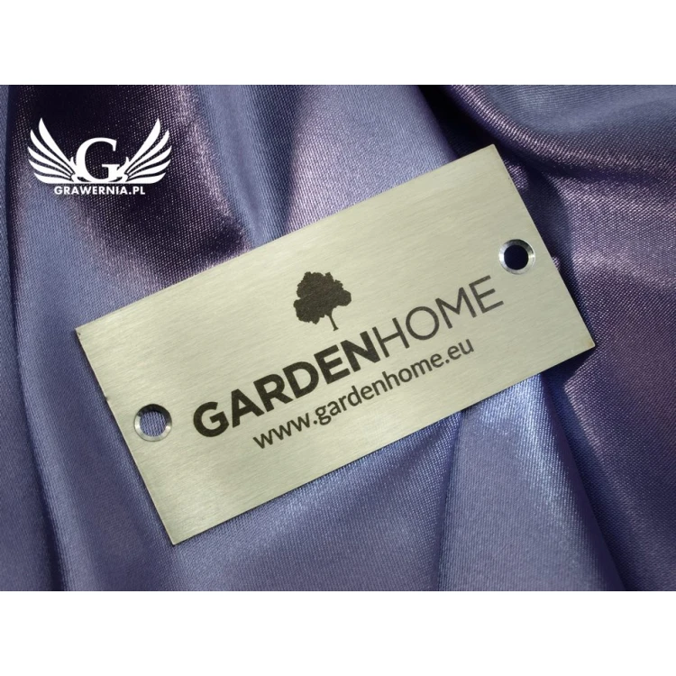 STAHLPLATTE mit LOGO IHRES UNTERNEHMENS - Abmessungen 80x40x1mm
