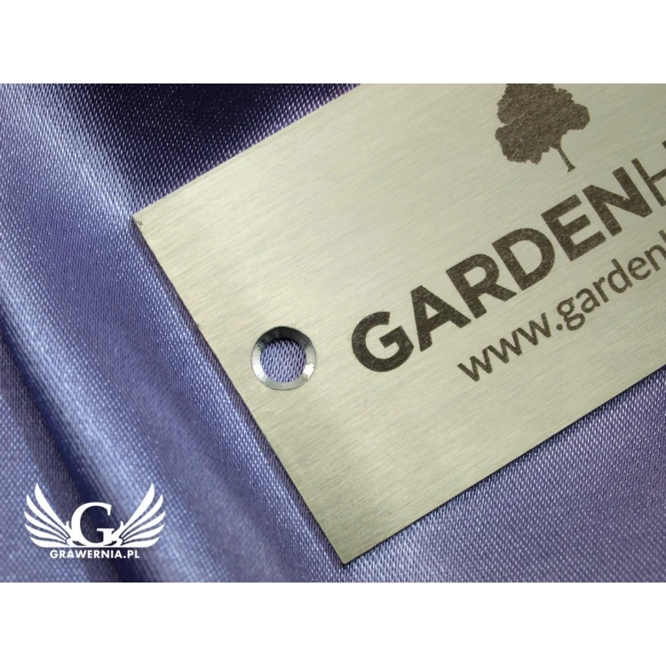 STAHLPLATTE mit LOGO IHRES UNTERNEHMENS - Abmessungen 80x40x1mm