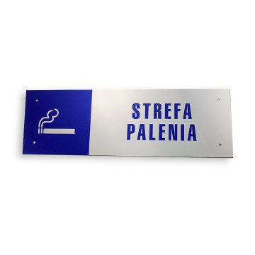 Schild - Raucherbereich - Größe 300x100mm - farbiger UV-Druck