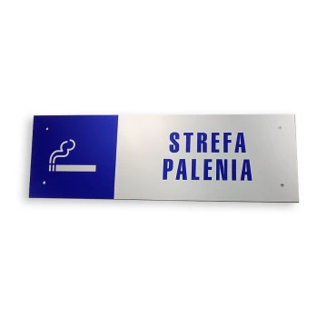 Schild - Raucherbereich - Größe 300x100mm - farbiger UV-Druck