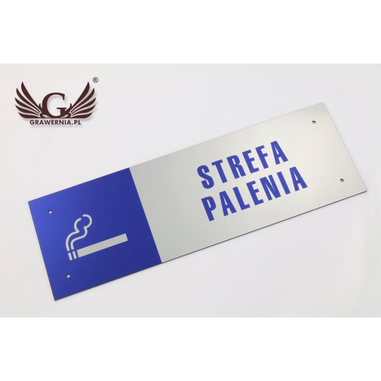 Schild - Raucherbereich - Größe 300x100mm - farbiger UV-Druck
