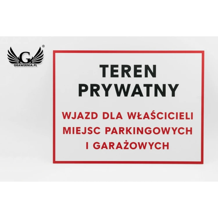 Privatgrundstück Schild - Größe 400x300mm - PVC - farbiger UV-Druck - TAB064