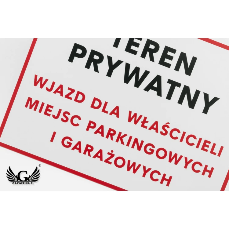 Privatgrundstück Schild - Größe 400x300mm - PVC - farbiger UV-Druck - TAB064