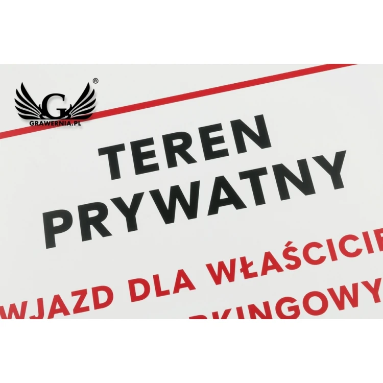 Privatgrundstück Schild - Größe 400x300mm - PVC - farbiger UV-Druck - TAB064