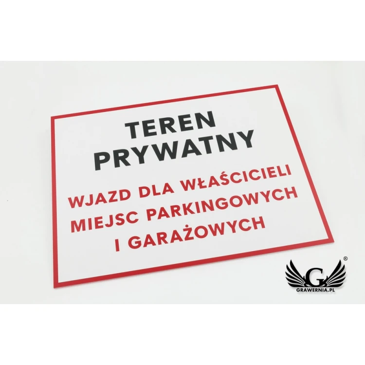 Privatgrundstück Schild - Größe 400x300mm - PVC - farbiger UV-Druck - TAB064