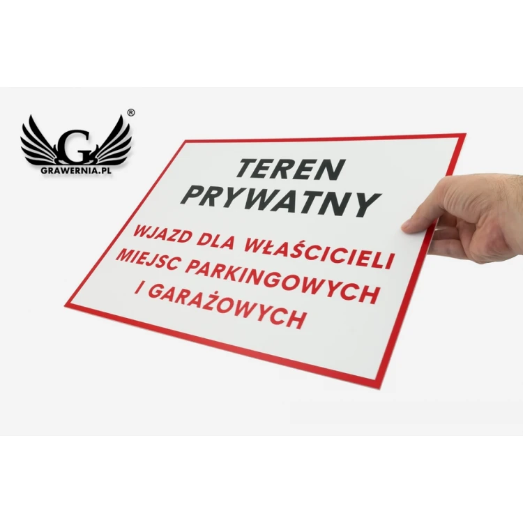 Privatgrundstück Schild - Größe 400x300mm - PVC - farbiger UV-Druck - TAB064