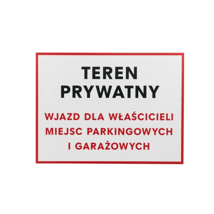 Privatgrundstück Schild - Größe 400x300mm - PVC - farbiger UV-Druck - TAB064