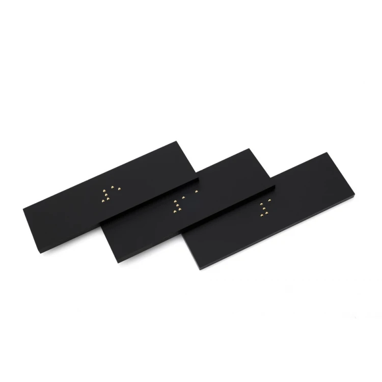 Plakette mit beliebiger Nummerierung in Braille-Schrift - mattes schwarzes Acryl - Größe 50x25mm - DARK - TAB399
