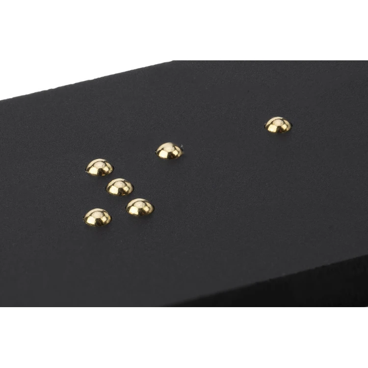 Plakette mit beliebiger Nummerierung in Braille-Schrift - mattes schwarzes Acryl - Größe 50x25mm - DARK - TAB399