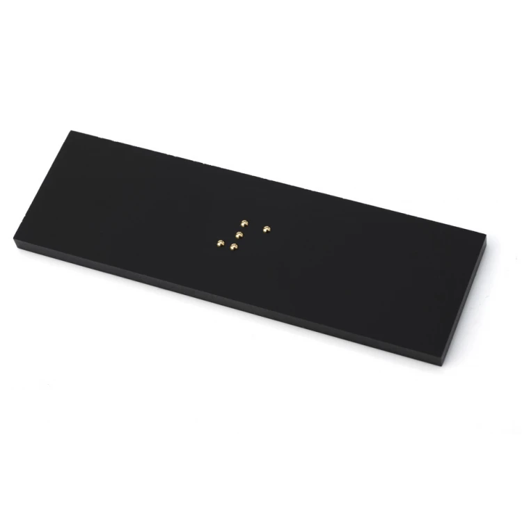 Plakette mit beliebiger Nummerierung in Braille-Schrift - mattes schwarzes Acryl - Größe 50x25mm - DARK - TAB399