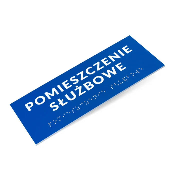Tafel mit Braille-Schrift - Abm. 200x80mm - Hartes PVC - DECO BLUE - TAB451
