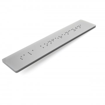 Braille-Schrifttafel - Silbernes Acryl - Größe 150x22mm - TAB488