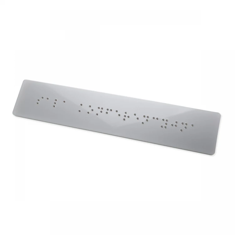 Braille-Schrifttafel - Silbernes Acryl - Größe 150x22mm - TAB488