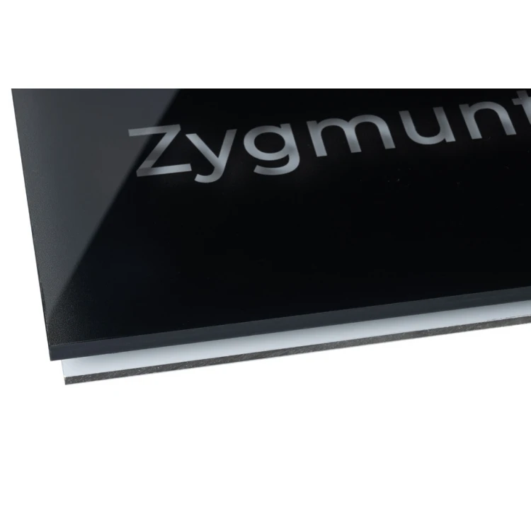 Hausnummer Schild - Plexiglas und weißer Dibond - Abm. 297x210mm (A4) - SPD037